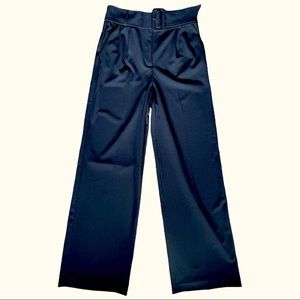 NWT express wide leg black pants super high rise size 8R